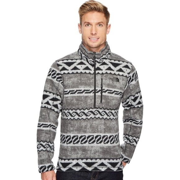 The North Face Other - The North Face Mens Gordon Lyons Novelty 1/4 Zip Fleece Pullover Monument Grey S